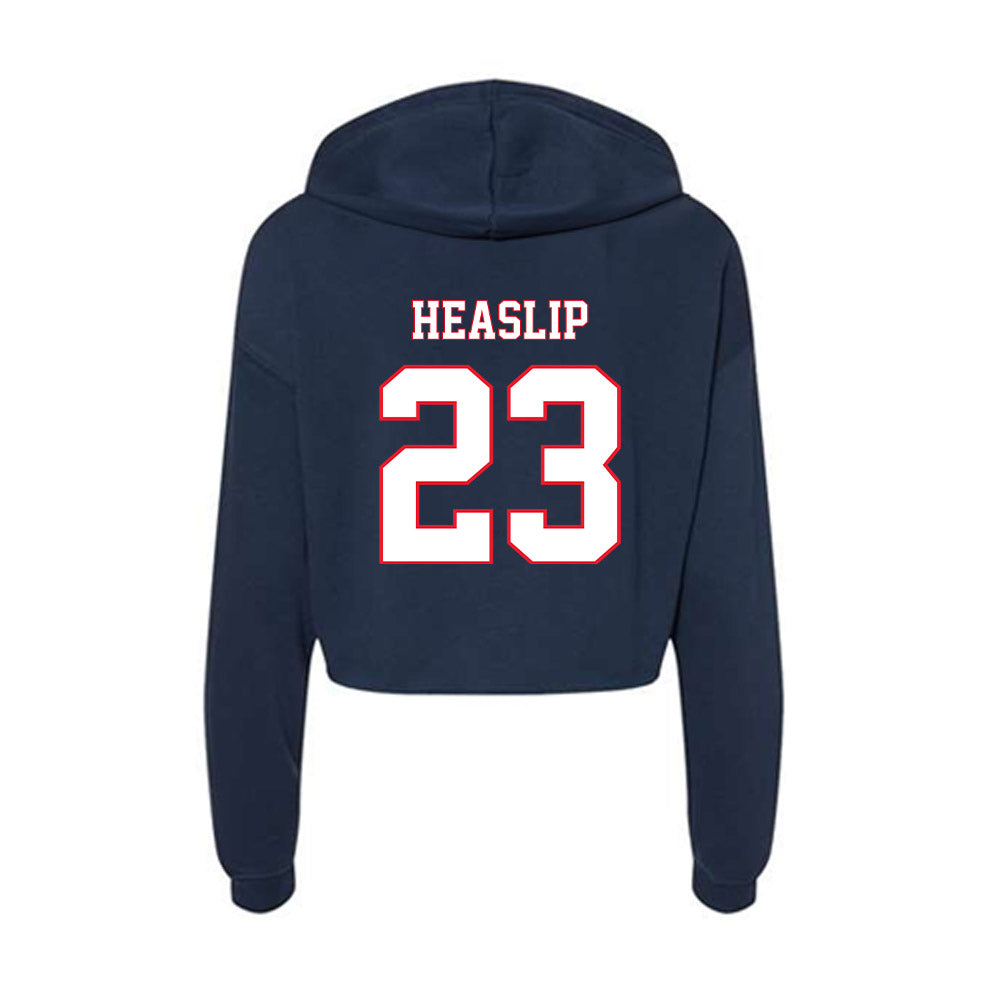 UConn - NCAA Men's Ice Hockey : Tabor Heaslip - Women's Crop Fleece Hoodie-1