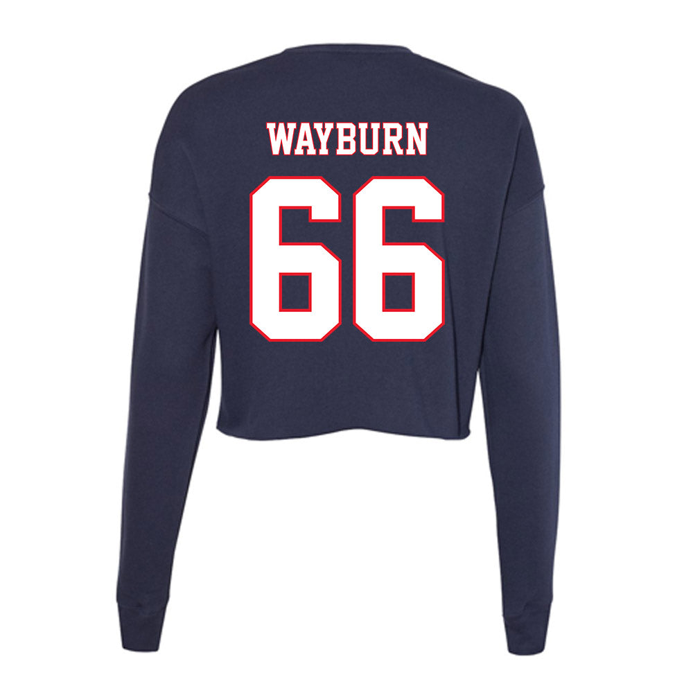 UConn - NCAA Football : Brady Wayburn - Women's Cropped Crew Fleece-1