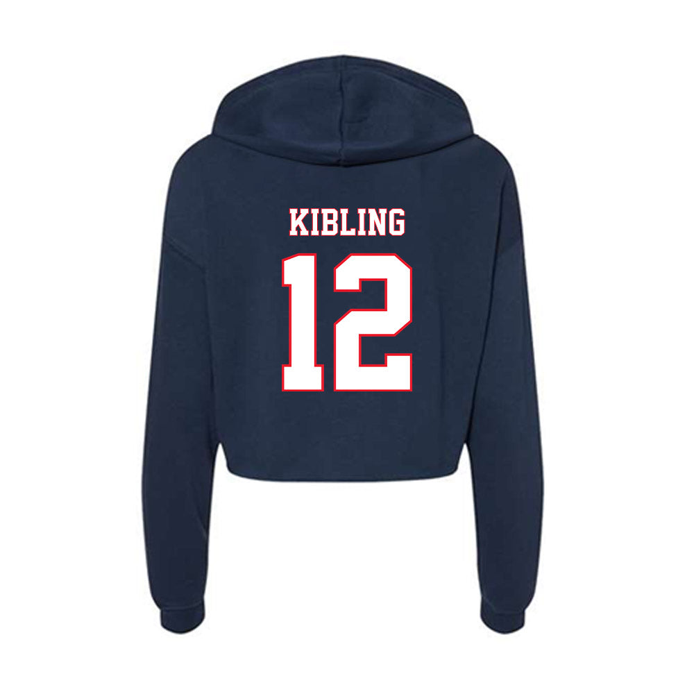 UConn - NCAA Softball : Kaitlyn Kibling - Women's Crop Fleece Hoodie-1