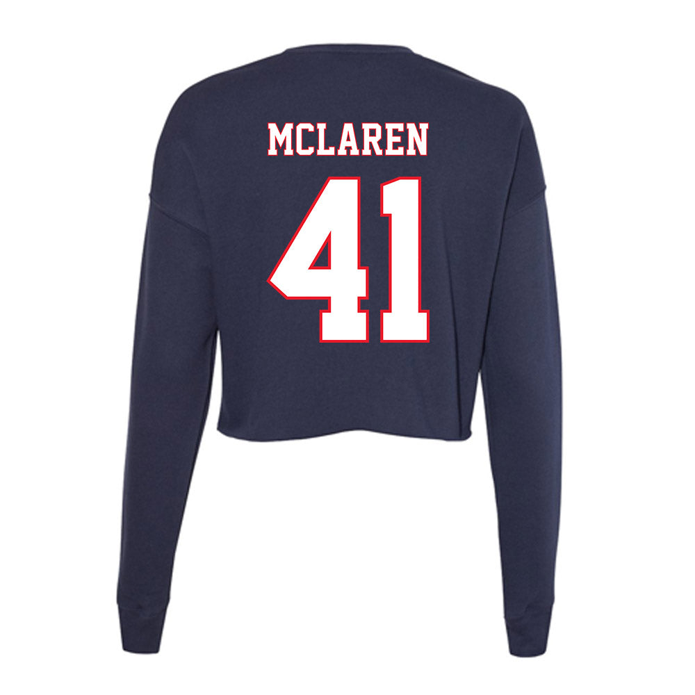 UConn - Women's Basketball Legends : Kaili McLaren - Women's Cropped Crew Fleece-1