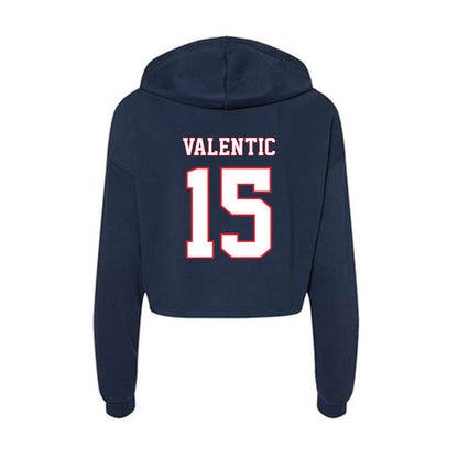 UConn - NCAA Men's Soccer : Marco Valentic - Women's Crop Fleece Hoodie-1