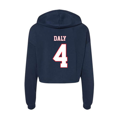 UConn - NCAA Women's Lacrosse : Riley Daly - Women's Crop Fleece Hoodie-1