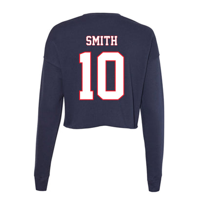 UConn - NCAA Football : Caleb Smith - Women's Cropped Crew Fleece-1