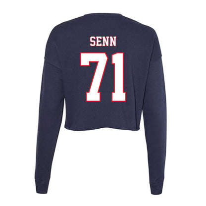 UConn - NCAA Football : Valentin Senn - Women's Cropped Crew Fleece-1