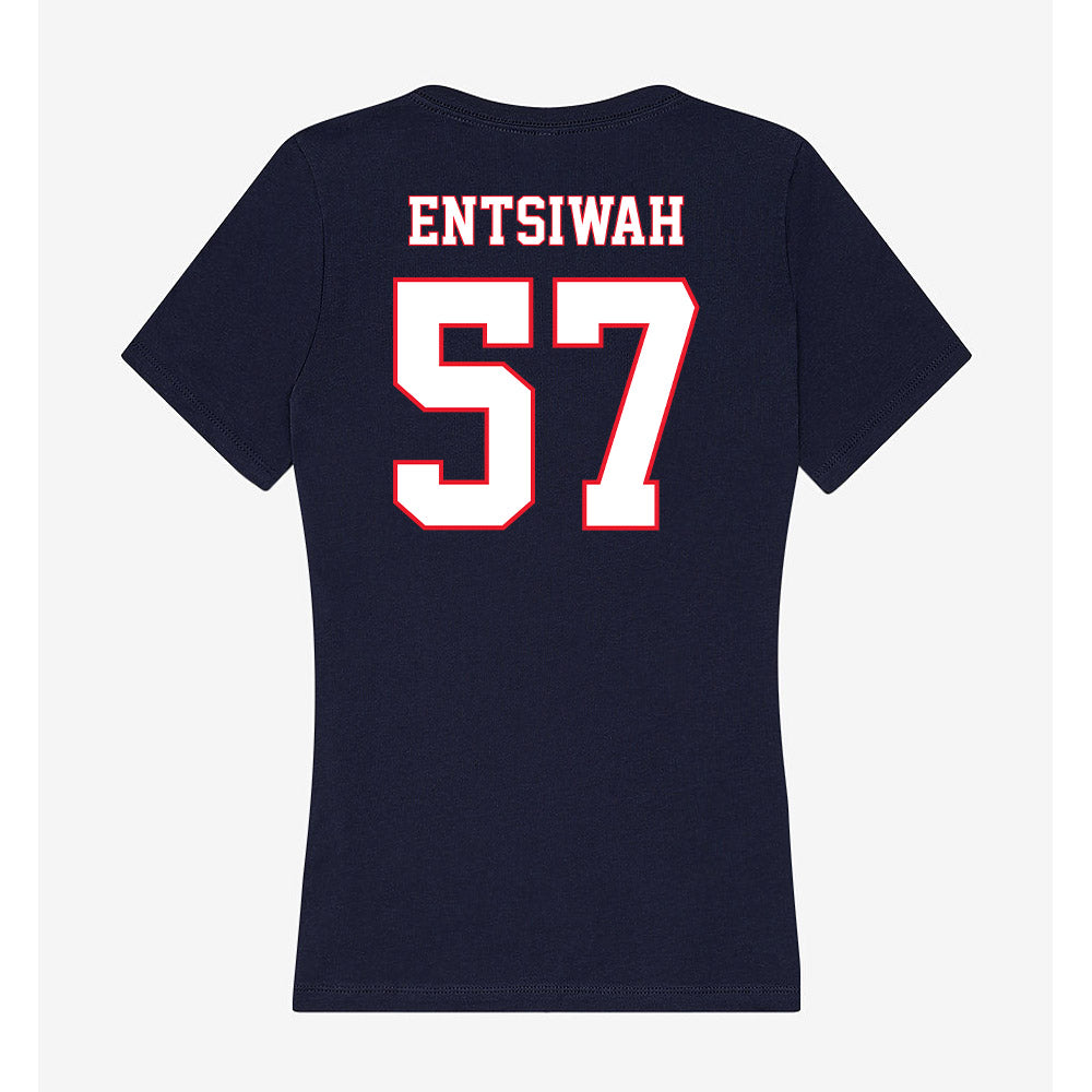 UConn - NCAA Football : Ed Entsiwah - Women's V-Neck T-Shirt-1