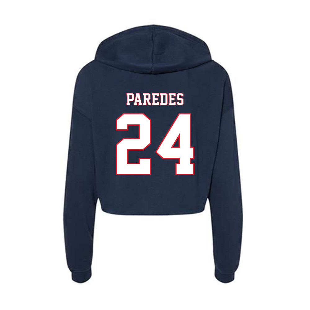 UConn - NCAA Men's Soccer : Matias Paredes - Women's Crop Fleece Hoodie-1