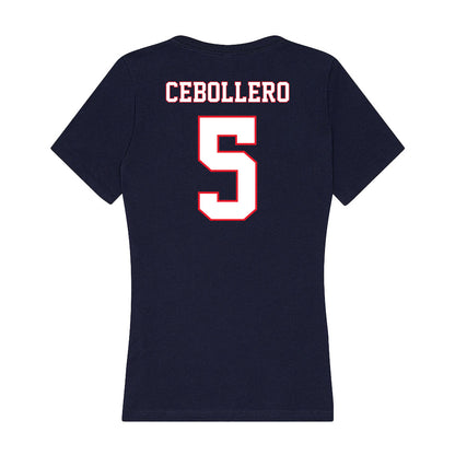 UConn - NCAA Women's Volleyball : Ayva Cebollero - Women's V-Neck T-Shirt-1