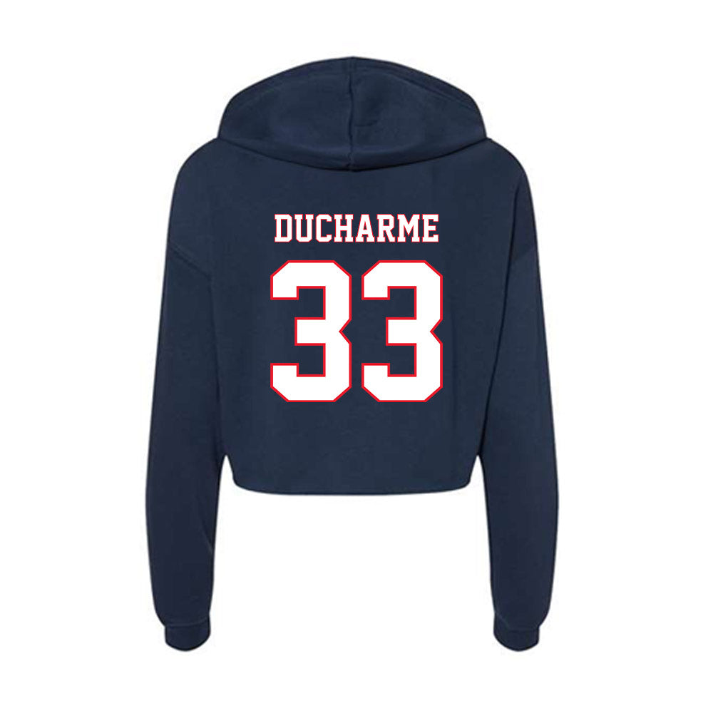 UConn - NCAA Women's Basketball : Caroline Ducharme - Women's Crop Fleece Hoodie-1