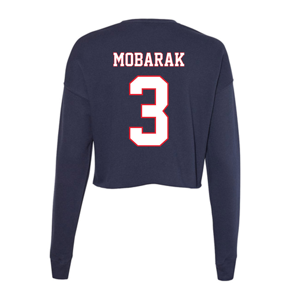 UConn - NCAA Women's Ice Hockey : Martha Mobarak - Women's Cropped Crew Fleece-1