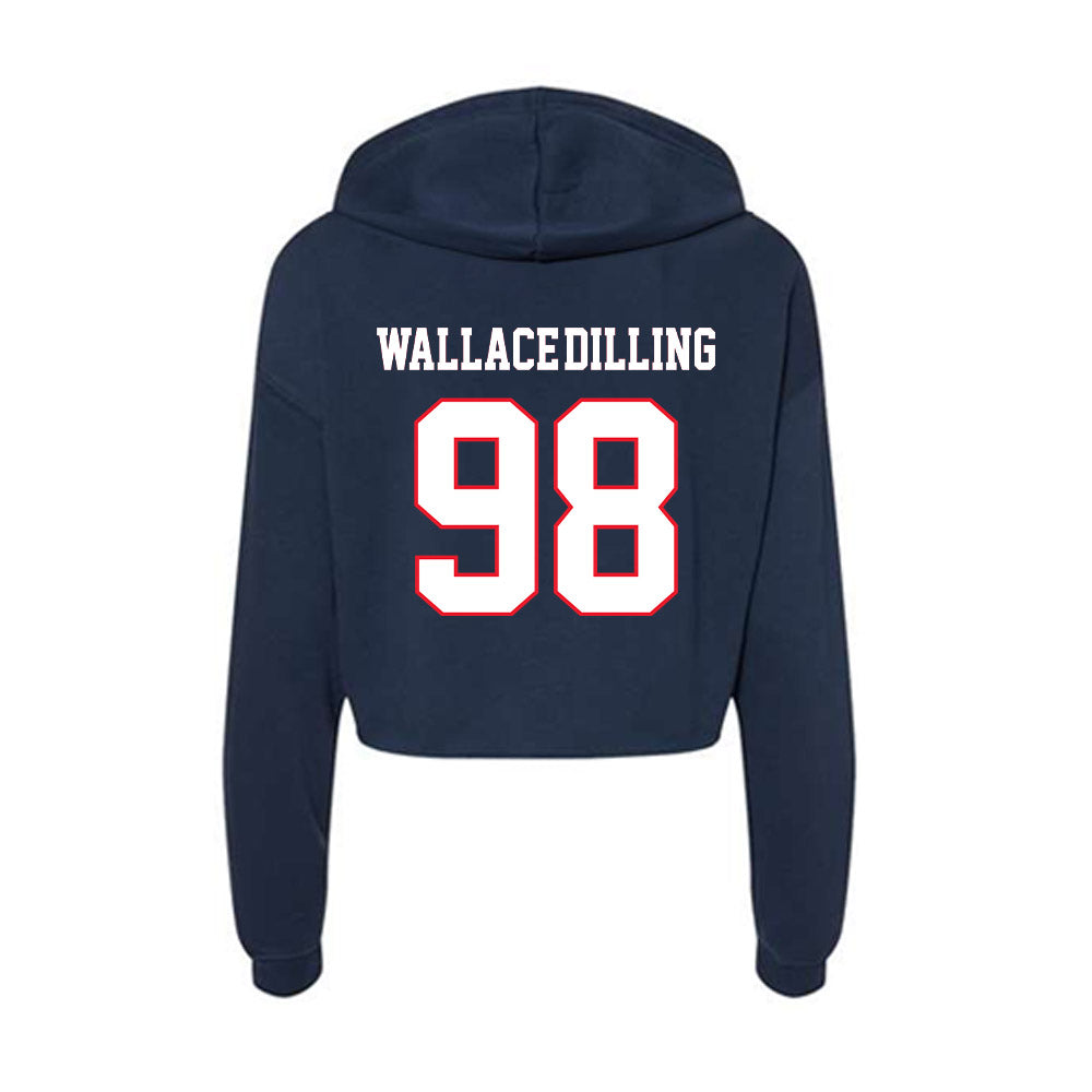 UConn - NCAA Football : Nathaniel Wallace-Dilling - Women's Crop Fleece Hoodie-1