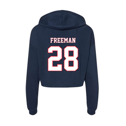 UConn - NCAA Football : Christopher Freeman - Women's Crop Fleece Hoodie-1