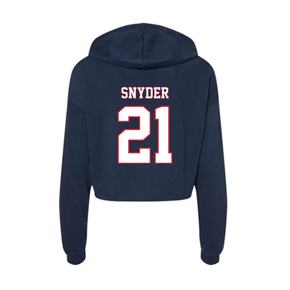 UConn - NCAA Softball : Rayah Snyder - Women's Crop Fleece Hoodie-1