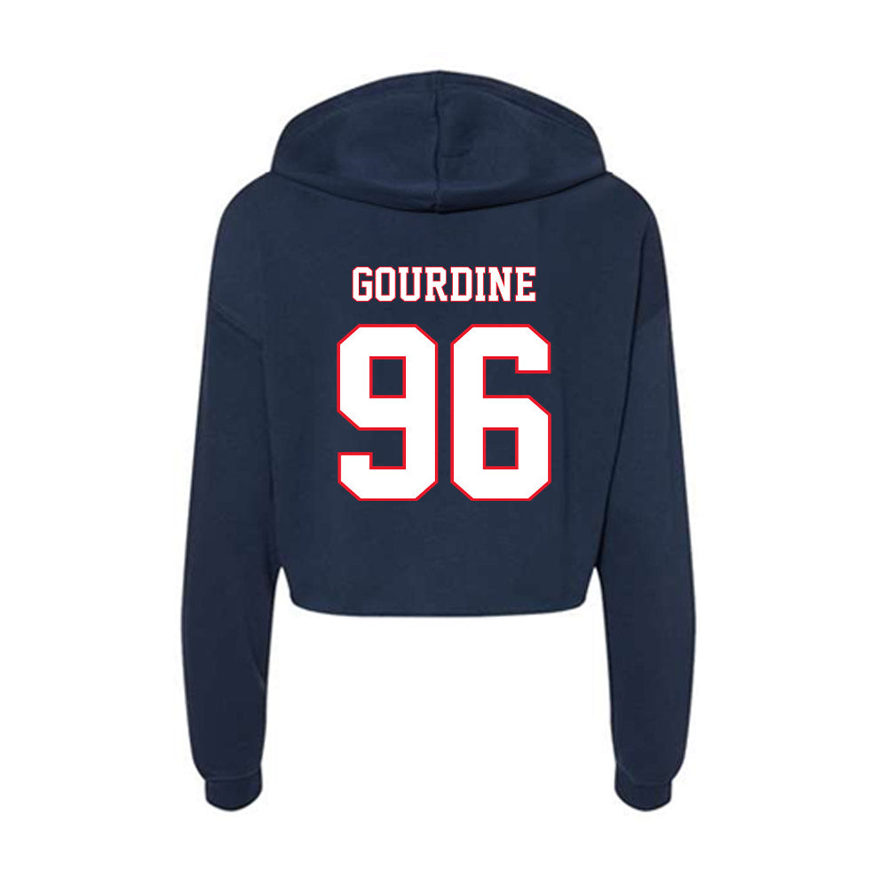 UConn - NCAA Football : Dal'Mont Gourdine - Women's Crop Fleece Hoodie-1