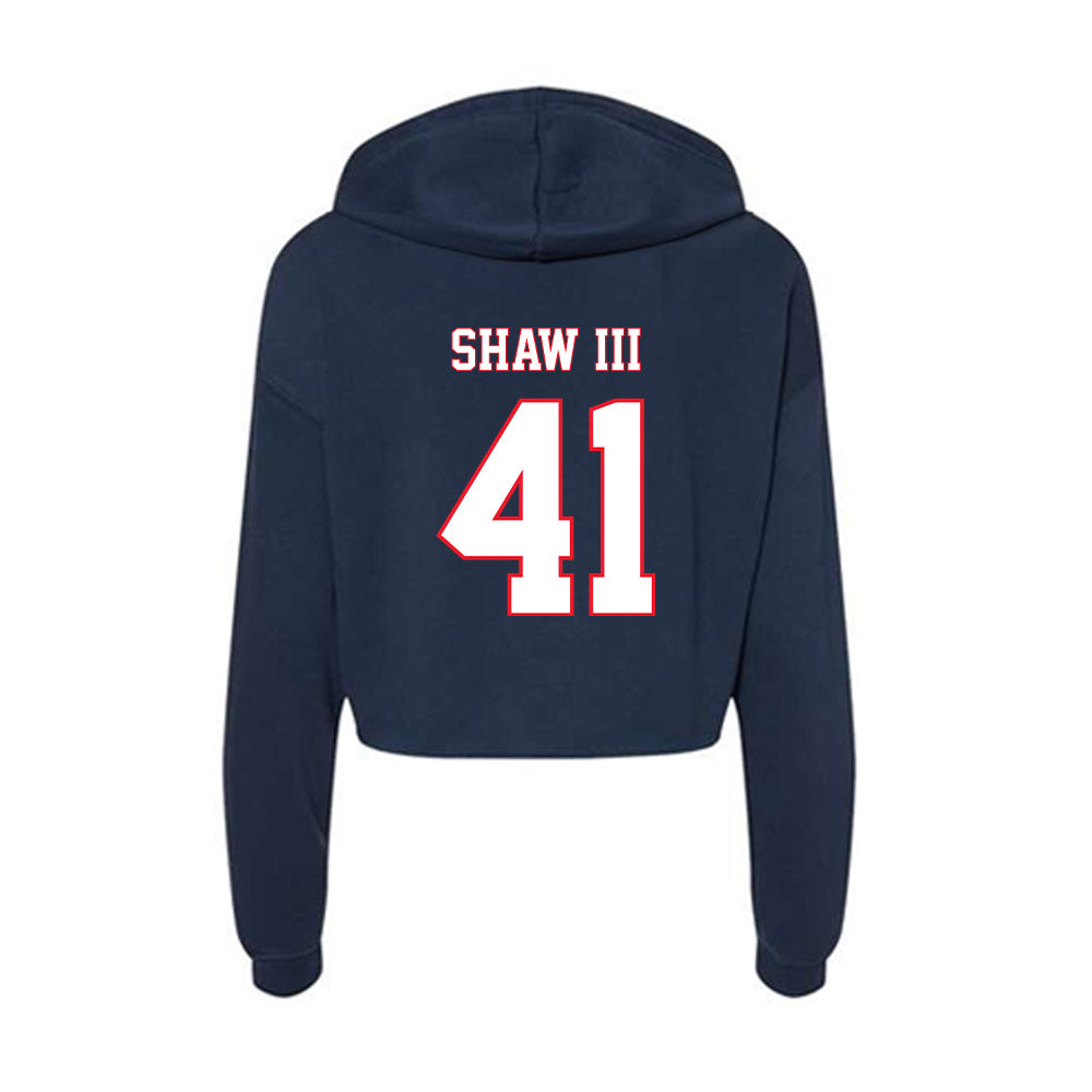 UConn - NCAA Baseball : Gregory Shaw III - Women's Crop Fleece Hoodie-1