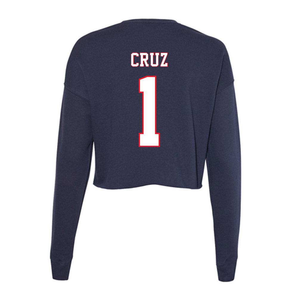 UConn - NCAA Softball : Bella Cruz - Women's Cropped Crew Fleece-1