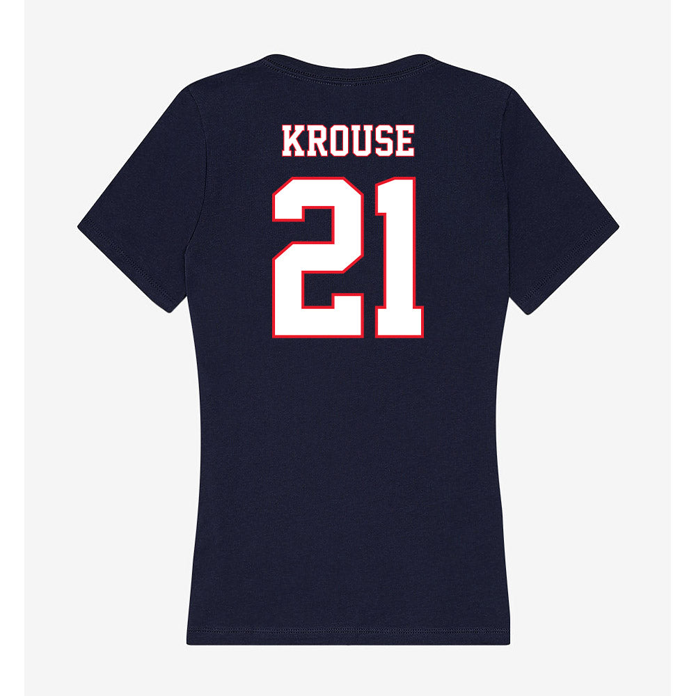 UConn - NCAA Women's Lacrosse : Natalya Krouse - Women's V-Neck T-Shirt-1