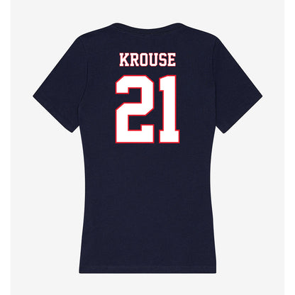 UConn - NCAA Women's Lacrosse : Natalya Krouse - Women's V-Neck T-Shirt-1