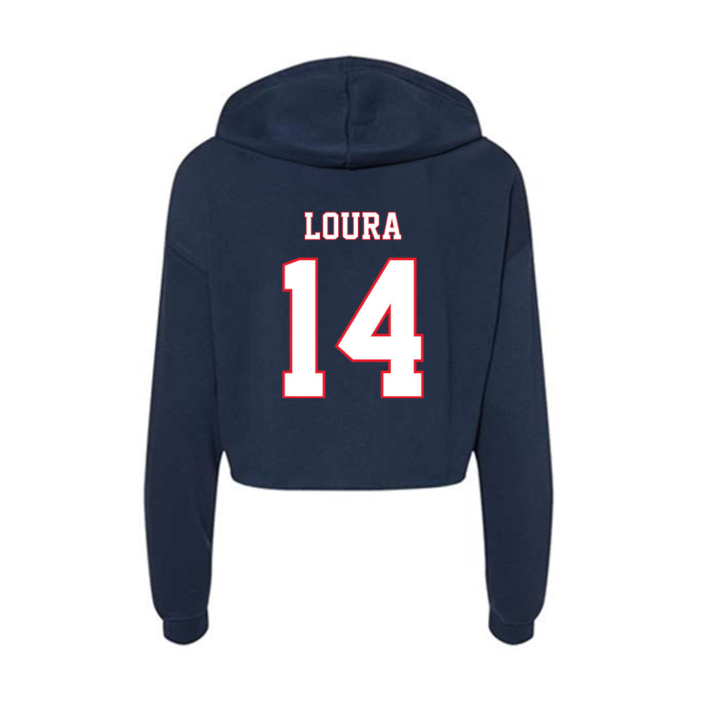 UConn - NCAA Men's Soccer : Jack Loura - Women's Crop Fleece Hoodie-1