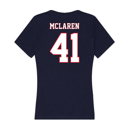 UConn - Women's Basketball Legends : Kaili McLaren - Women's V-Neck T-Shirt-1