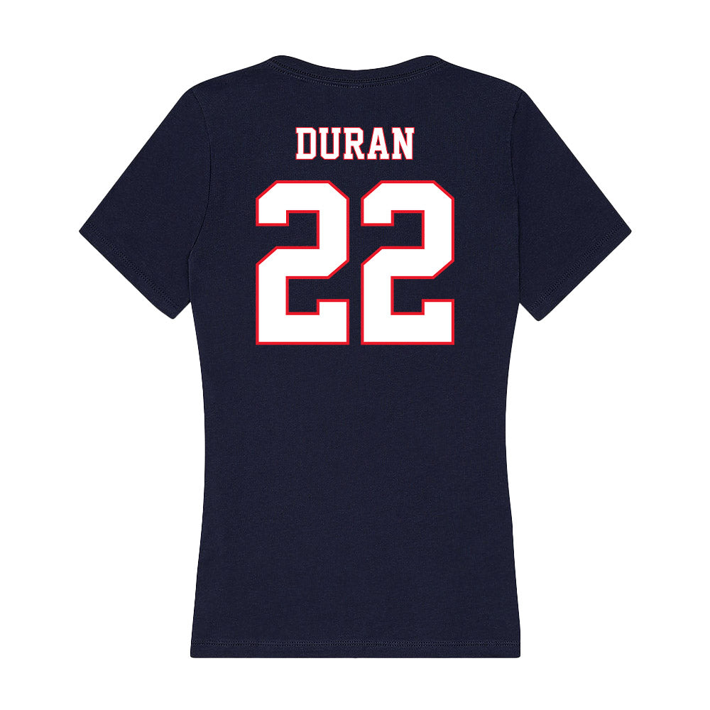 UConn - Women's Basketball Legends : Amy Duran - Women's V-Neck T-Shirt-1