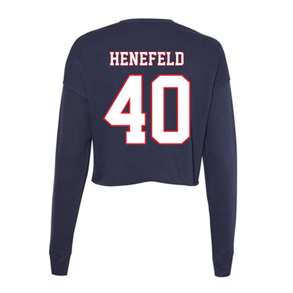 UConn - Men's Basketball Legends : Nadav Henefeld - Women's Cropped Crew Fleece-1