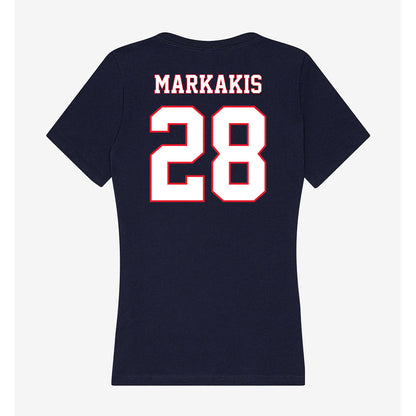 UConn - NCAA Women's Ice Hockey : Ellie Markakis - Women's V-Neck T-Shirt-1