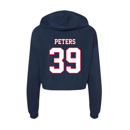 UConn - NCAA Baseball : Kyle Peters - Women's Crop Fleece Hoodie-1