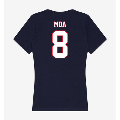 UConn - NCAA Football : Sione Moa - Women's V-Neck T-Shirt-1