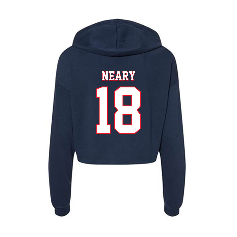 UConn - NCAA Women's Lacrosse : Kelsey Neary - Women's Crop Fleece Hoodie-1