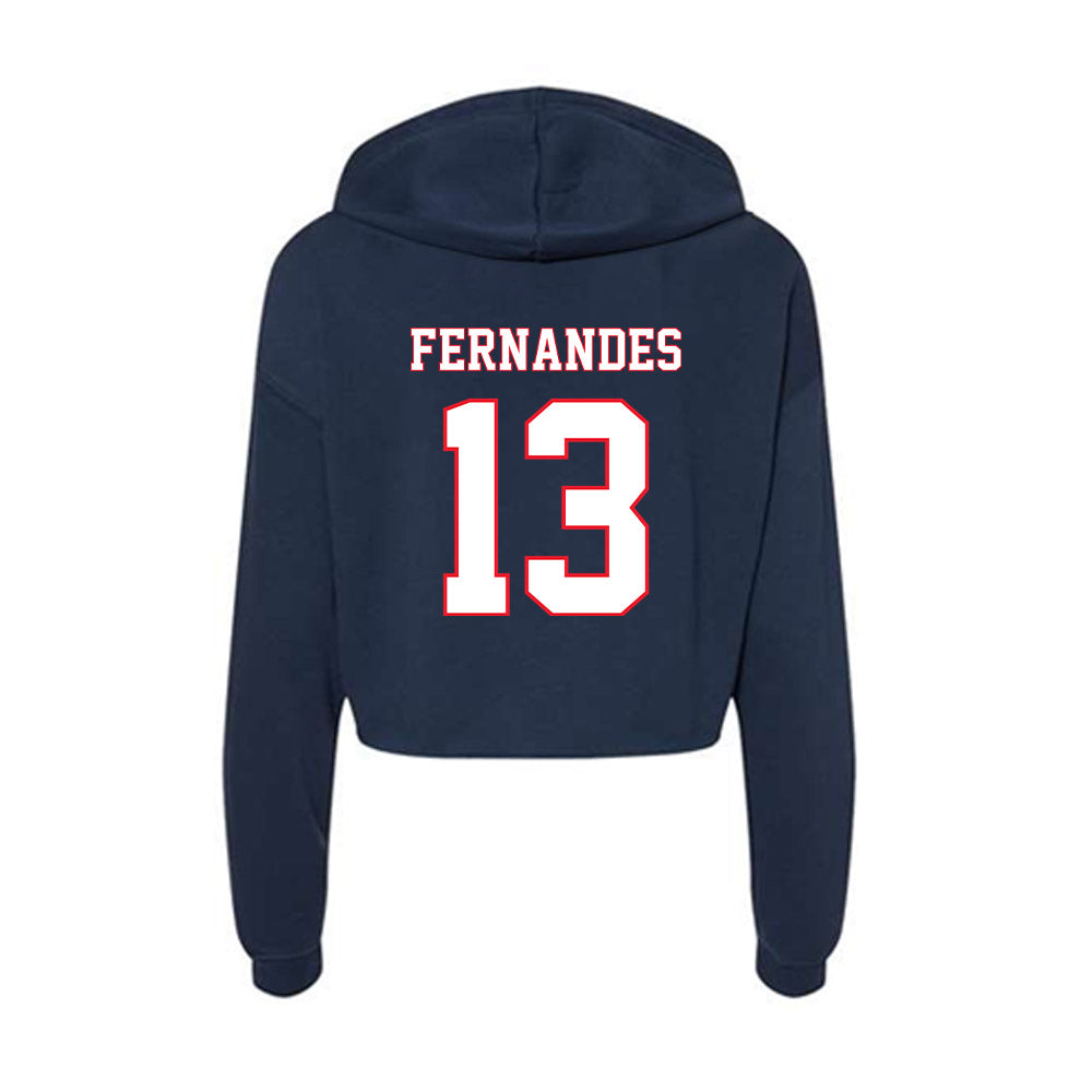 UConn - Women's Basketball Legends : Jacquie Fernandes - Women's Crop Fleece Hoodie-1