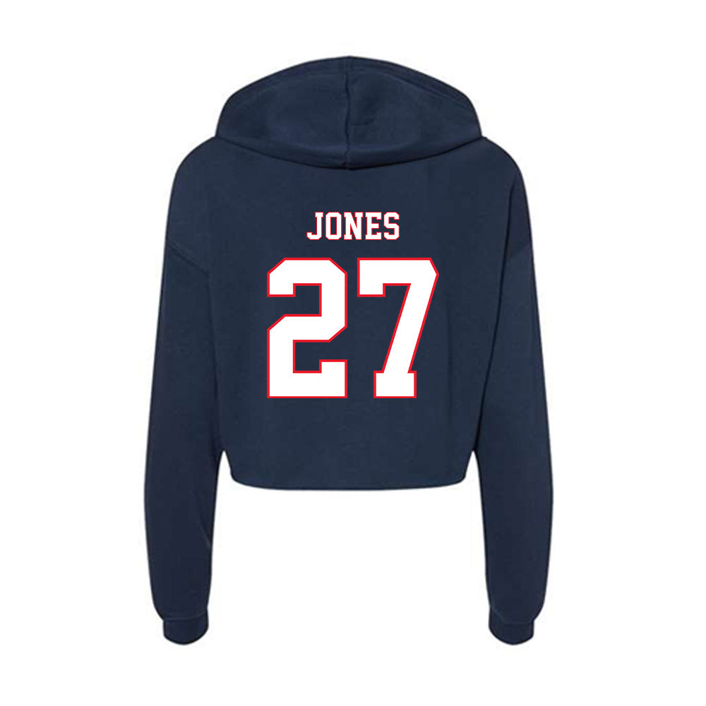 UConn - NCAA Women's Soccer : Abbey Jones - Women's Crop Fleece Hoodie-1