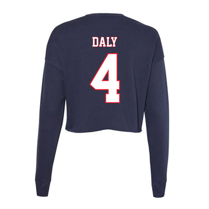 UConn - NCAA Women's Lacrosse : Riley Daly - Women's Cropped Crew Fleece-1