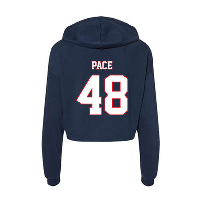 UConn - NCAA Football : Connor Pace - Women's Crop Fleece Hoodie-1