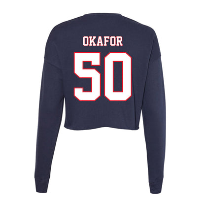 UConn - Men's Basketball Legends : Emeka Okafor - Women's Cropped Crew Fleece-1