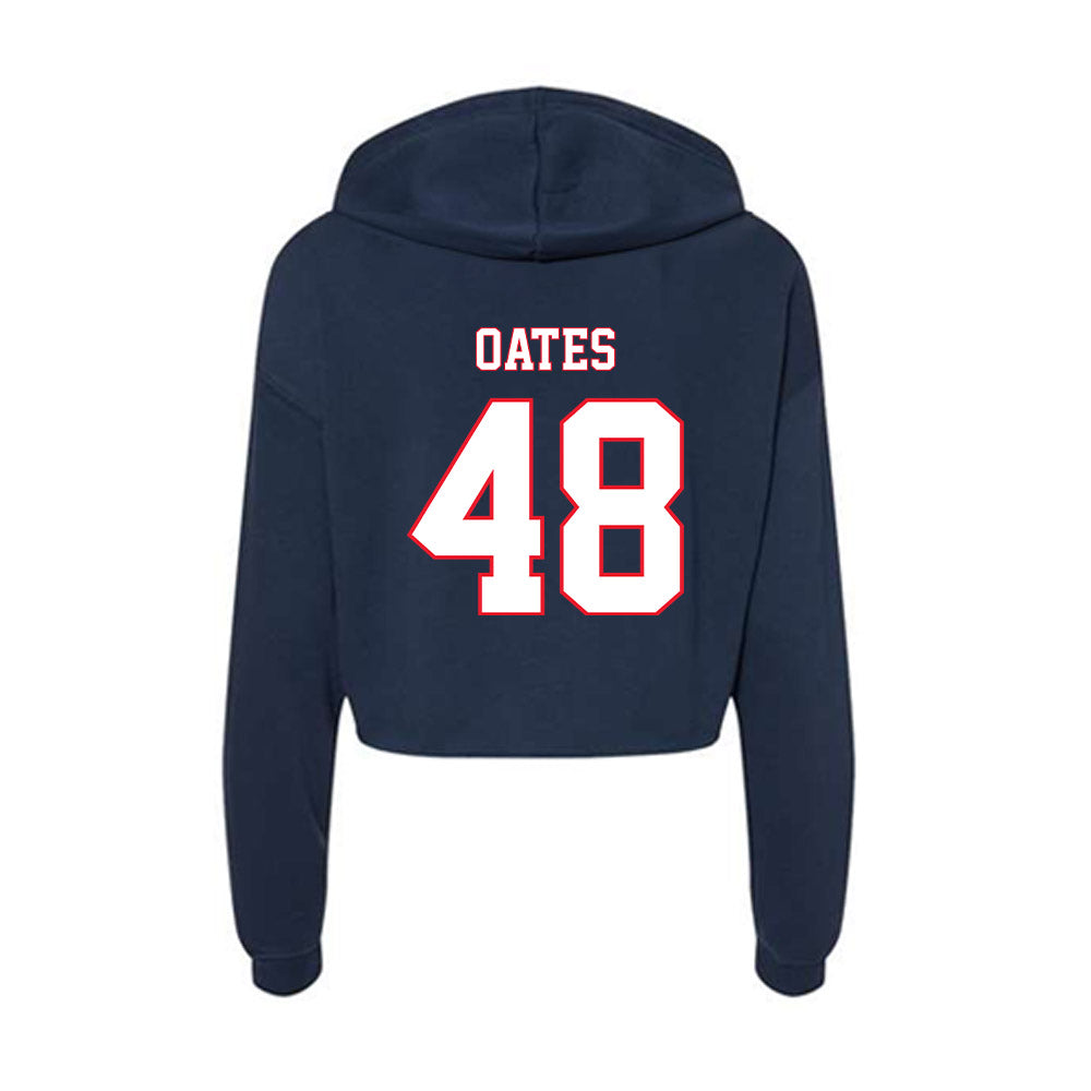 UConn - NCAA Baseball : Michael Oates - Women's Crop Fleece Hoodie-1