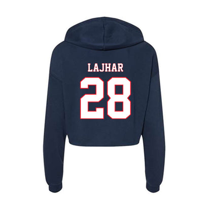 UConn - NCAA Men's Soccer : Ayoub Lajhar - Women's Crop Fleece Hoodie-1