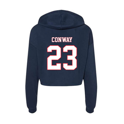 UConn - NCAA Men's Soccer : Eli Conway - Women's Crop Fleece Hoodie-1