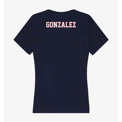 UConn - NCAA Women's Swimming & Diving : Aniya Gonzalez - Women's V-Neck T-Shirt-1