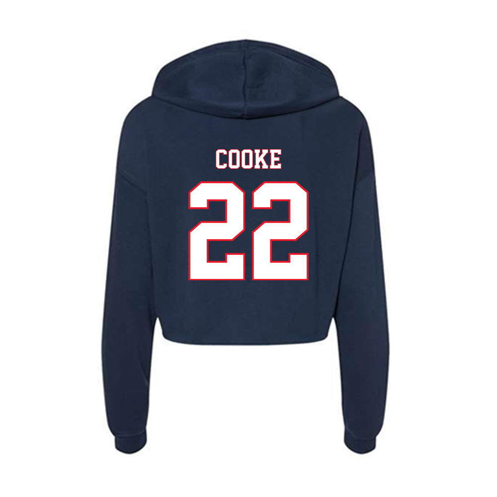 UConn - NCAA Baseball : Ian Cooke - Women's Crop Fleece Hoodie-1