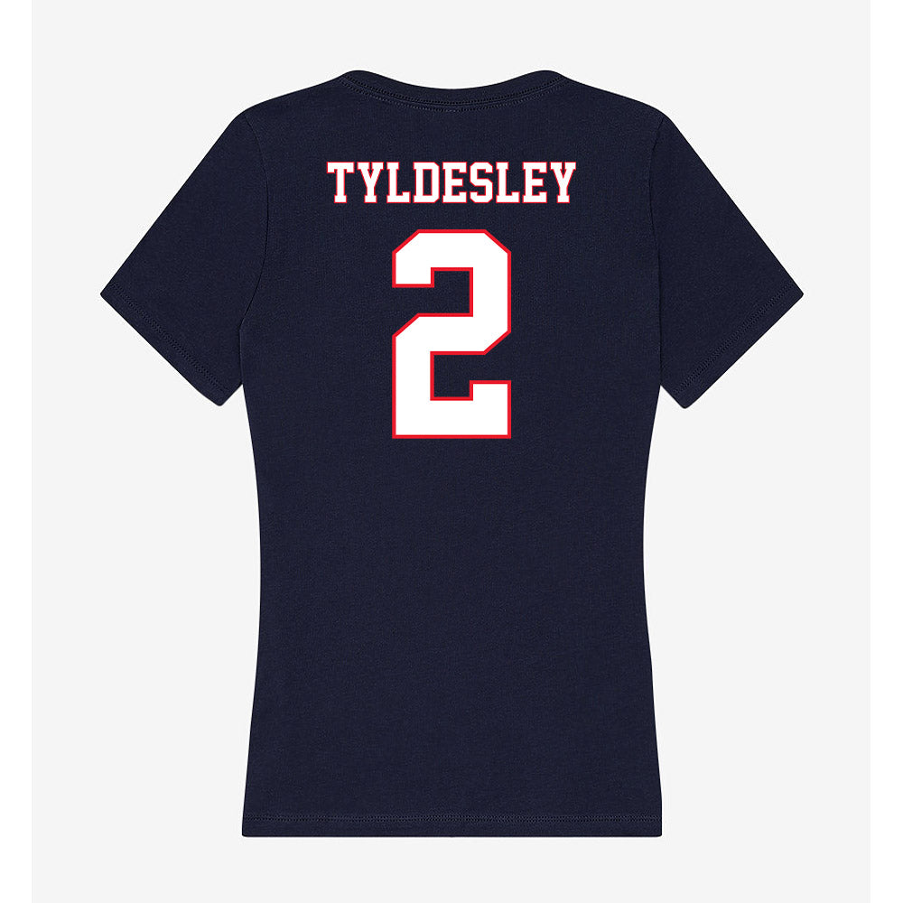UConn - Womens Lacrosse Legends : Caity Tyldesley - Women's V-Neck T-Shirt-1