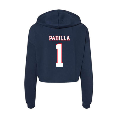 UConn - NCAA Baseball : Bryan Padilla - Women's Crop Fleece Hoodie-1