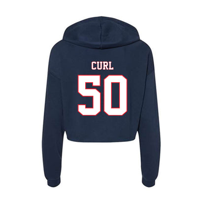 UConn - Women's Basketball Legends : Leigh Curl - Women's Crop Fleece Hoodie-1