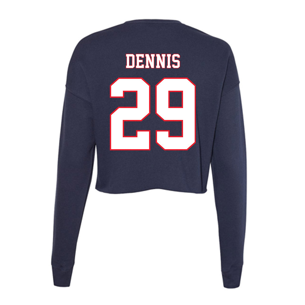 UConn - NCAA Men's Soccer : Giovanni Dennis - Women's Cropped Crew Fleece-1