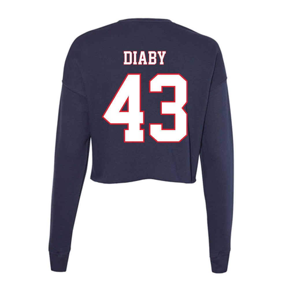 UConn - NCAA Men's Basketball : Souleymane Diaby - Women's Cropped Crew Fleece-1