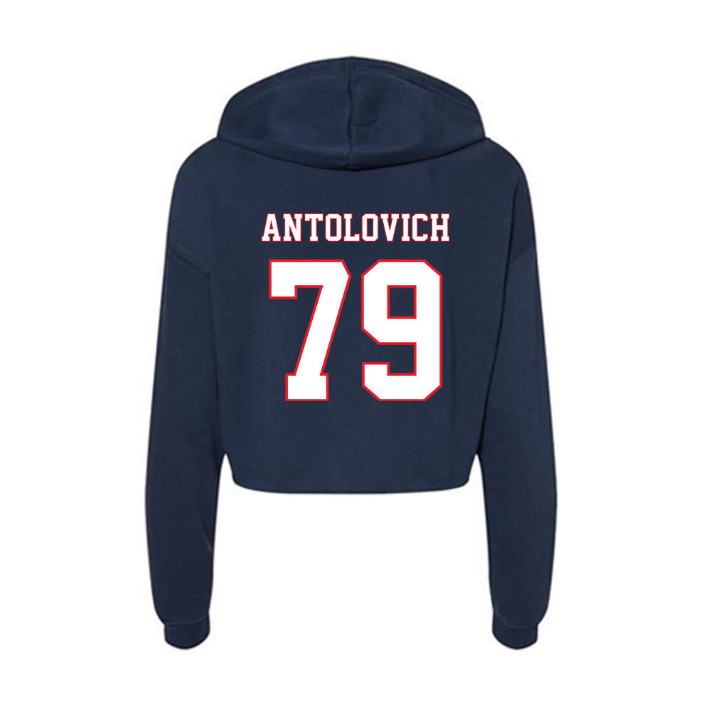 UConn - NCAA Football : Daniel Antolovich - Women's Crop Fleece Hoodie-1