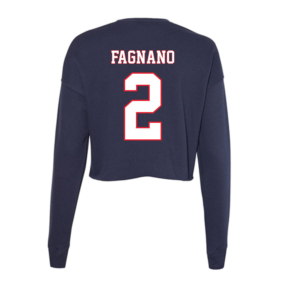 UConn - NCAA Football : Joe Fagnano - Women's Cropped Crew Fleece-1