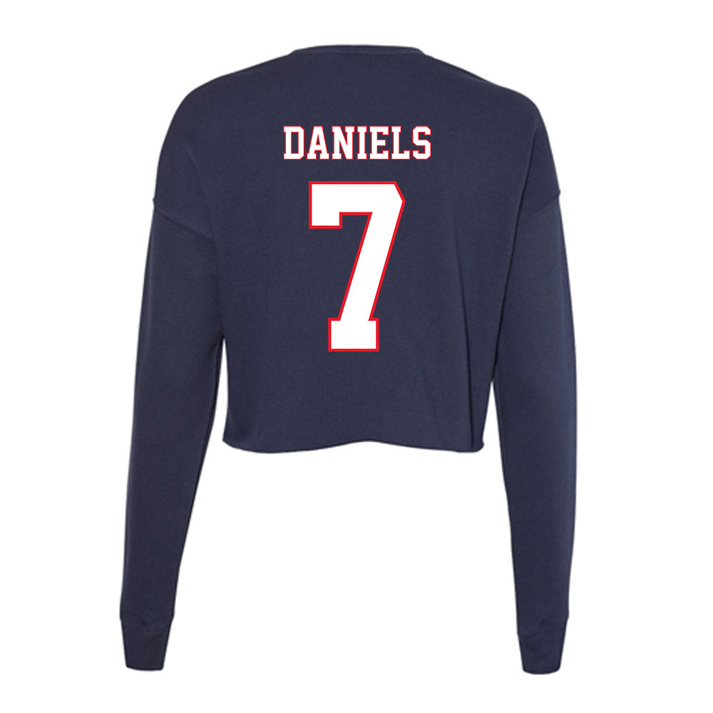 UConn - NCAA Baseball : Ryan Daniels - Women's Cropped Crew Fleece-1