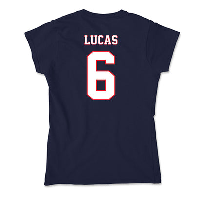 UConn - NCAA Men's Ice Hockey : Andrew Lucas - Soft Style Women’s T-Shirt-1