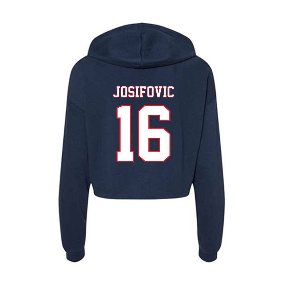 UConn - NCAA Women's Ice Hockey : Kyla Josifovic - Women's Crop Fleece Hoodie-1