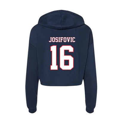 UConn - NCAA Women's Ice Hockey : Kyla Josifovic - Women's Crop Fleece Hoodie-1